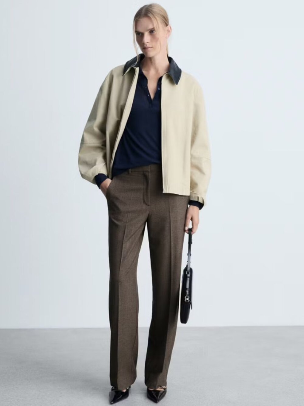 Mango Flowy Straight-fit Pants Size 36, US Size 4